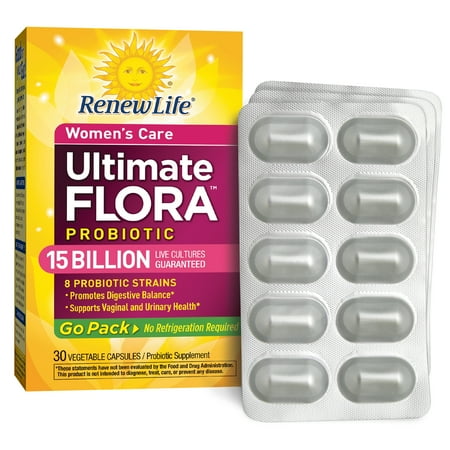 Renew Life Women's Care Probiotic, Ultimate Flora, 15 Billion, 30 Capsules, Go (Best Probiotic For One Year Old)