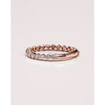 thumbnail image 2 of SOLITAIRE JEWELS 0.88TCW Round Cut Half Eternity Moissanite Wedding Band 14K Solid Rose Gold, 2 of 7