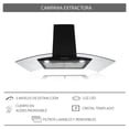 thumbnail image 4 of Tricombo para cocina Supra en color negro, campana de pared, parrilla de gas y parrilla de inducción magnética Supra Tricombo para cocina con campana de pared, 4 of 8