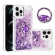 thumbnail image 1 of Funda para iPhone 12 PRO MAX con Brillo Líquido Flotante, Purpurina, Parachoques y Anillo Giratorio Soporte, 1 of 5