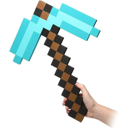 Highland Farms Select Minecraft Pick Axe Foam Weapon Action Figure Accessory, (Best Weapon Mods For Minecraft)