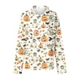 thumbnail image 4 of Womens Halloween Graphic Shirts Pumpkin Witch Print V Neck Tops | 2026 Casual Fall 3/4 Sleeve T Shirts,Funny Halloween Graphic Costume,Fall Festival Events,Halloween Party,Happy Halloween, 4 of 7