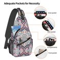 thumbnail image 3 of Sling Bag for Men, Paisley Pattern No.9036 Fanny Pack Crossbody Bags Shoulder Chest Bag, Small Gym Bag Anti Theft Crossbody Backpack Daypack for Travel Sports Running Hiking, 3 of 7