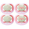 Philips Avent Ultra Air Nighttime Pacifier, 6-18 Months, Pink, 4 Pack, SCF376/44