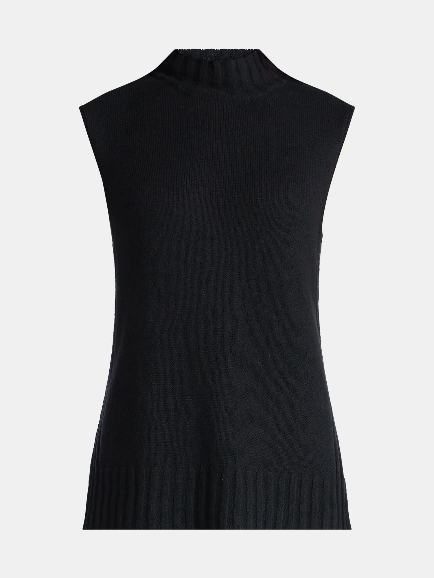 Time and Tru Women's Sleeveless Turtleneck Top and Pants Sweater Outfit Set, 2-Piece, Sizes XS – XXXL