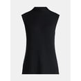 thumbnail image 4 of Time and Tru Women's Sleeveless Turtleneck Top and Pants Sweater Outfit Set, 2-Piece, Sizes XS – XXXL, 4 of 4