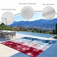 thumbnail image 3 of Blue White Red Outdoor Rug for Patio/Deck/Porch, Non-Slip Large Area Rug 4 x 6 Ft, Tie-dye American Flag Star Abstract Indoor Outdoor Rugs Washable Area Rugs, Reversible Camping Rug Carpet Runner, 3 of 8
