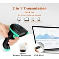 thumbnail image 5 of Tera Barcode Scanner 1D Wireless with Battery Level Indicator Versatile 2-in-1 (2.4Ghz Wireless+USB 2.0 Wired) 328 Feet Transmission Distance Rechargeable Barcode Reader USB Handheld Bar Code Scanner, 5 of 7