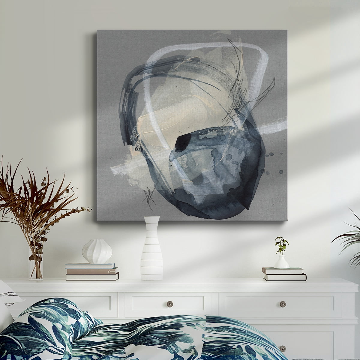 Wexford Home Tandem Loops I-Premium Gallery Wrapped Canvas, 16" x 16" - Ready to Hang