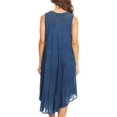 thumbnail image 2 of Sakkas Ecrin Women Tie-dye Sleeveless Stonewashed Caftan Cover up Dress Flowy - Denim Blue - One Size Regular, 2 of 5