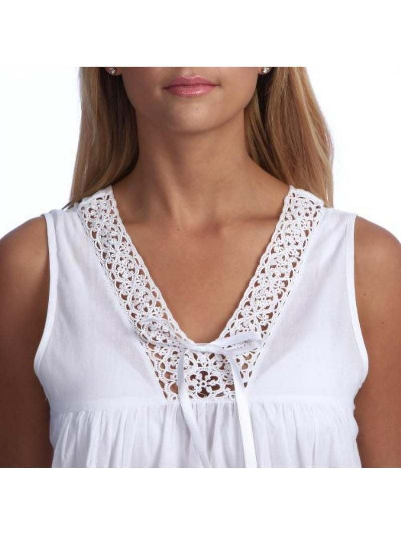 Handmade Women's Embroidered Tatting Lace Night Dress White (8/M) -  Walmart.com