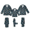 thumbnail image 3 of MUXiin Christmas Pajamas For Family,Satin Silk Family Matching Pajamas Set Long Sleeve Button Down Two Piece Sleepwear Loungewear Nightwear For Dad, 3 of 4
