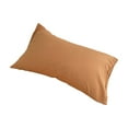 thumbnail image 2 of Honeeladyy Cotton Queen Size Pillowcases, Solid Color Cotton Pillowcases , Super Soft and Breathable Elegant and Not Clear Pillow Cases, 20x30 Pillow Covers for Bed, Orange, 2 of 6