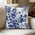 thumbnail image 2 of Ouuluon Pillow Covers Soft Pillow Case, Blue Printed Cushion Case for Living Room Sofa Bedroom Waist Back Support Home Decor, 2 of 7