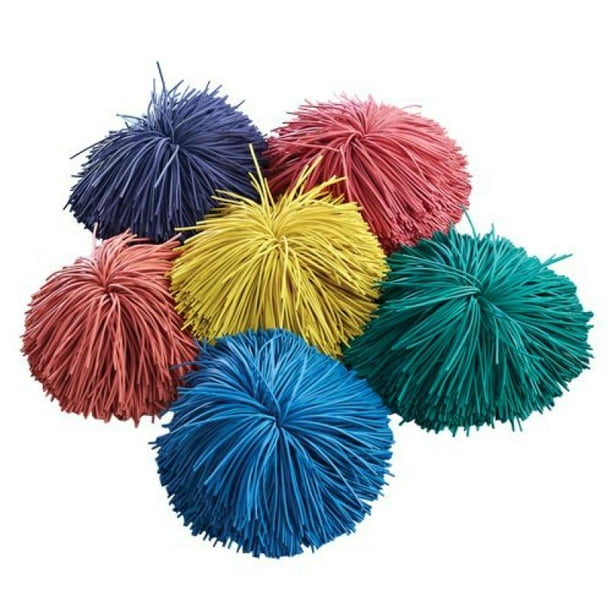US Games Multicolor 4.5" Rubber Band Balls (6PACK)