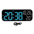 thumbnail image 2 of RelOJ Digital Con Pantalla Dual, Control de Voz, 3 Niveles de Brillo, Visualización de Fecha y temperatura, Cuenta Atrás, Desspertador LED para Escritorio, Oficina y Hogar, 2 of 7