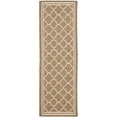 thumbnail image 3 of Safavieh Courtyard Alina Geometric Quatrefoil Indoor/Outdoor Runner Rug, Brown/Bone, 2'3" x 6'7", 3 of 13