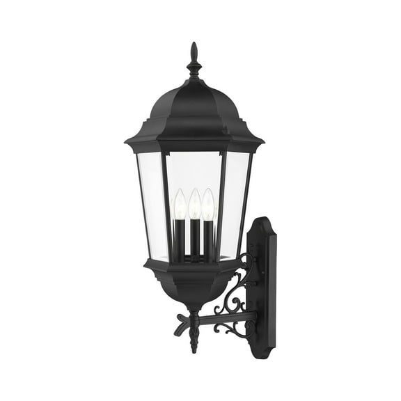 Livex Lighting - Hamilton - 3 Light Outdoor Wall Lantern in Traditional Style -