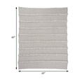 thumbnail image 4 of 60 Inch Modern Soft Cotton Throw Blanket Stonewashed Stripe Design Gray - Saltoro Sherpi, 4 of 4