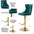 thumbnail image 5 of AOOWOW Swivel Velvet Barstools Adjusatble Seat Height from 25-33 Inch, Modern Upholstered Chrome base Bar Stools Set of 2, 5 of 7