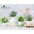 thumbnail image 3 of Plantas artificiales Der Rose Mini con flores, 18 cm, juego de 4, 3 of 7