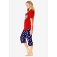 thumbnail image 3 of Dreams & Co. Plus Size 2-Piece Capri Cotton PJ Set, 3 of 6