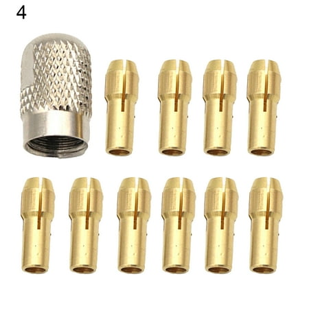 

11Pcs/Set Drill Collets Mini Easy to Install Metal Power Tool Mini Drill Collets Set for Rotary Tool