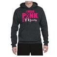 thumbnail image 2 of I Wear Pink for My Mom Survivor Awareness Unisex Graphic Hoodie Sweatshirt, Heather Black, 2XL, 2 of 3