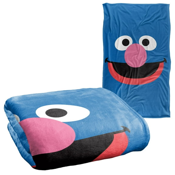 Sesame Street Grover Face Officially Licensed Silky Touch Super Soft Throw Blanket 36" x 58"