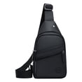 thumbnail image 3 of Bolso de hombro impermeable - Bolso pectoral deportivo multicapa | Bolsa bandolera para ciclismo y running | Mochila multiusos para hombre | Correa transpirable | Múltiples compartimentos | 18x5x30cm, 3 of 6