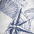 thumbnail image 3 of Vintage Nautical Window Valance for Kitchen, Summer Navy Blue Compass Shell Starfish Map Rod Pocket Short Curtain for Small Windows, Light Filtering Decorative Valance, 60 x 14 Inch, 1 Panel, 3 of 9