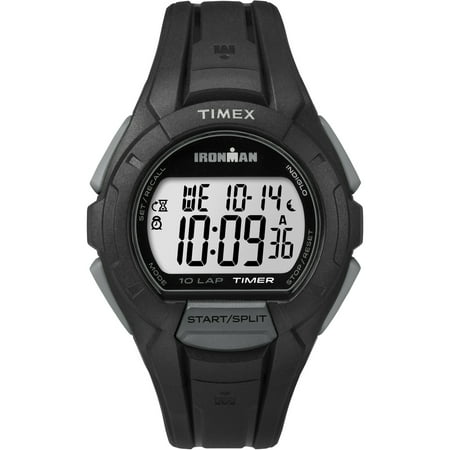 TIMEX Men's IRONMAN Essential 10 40mm Watch – Black Case Black Resin Strap