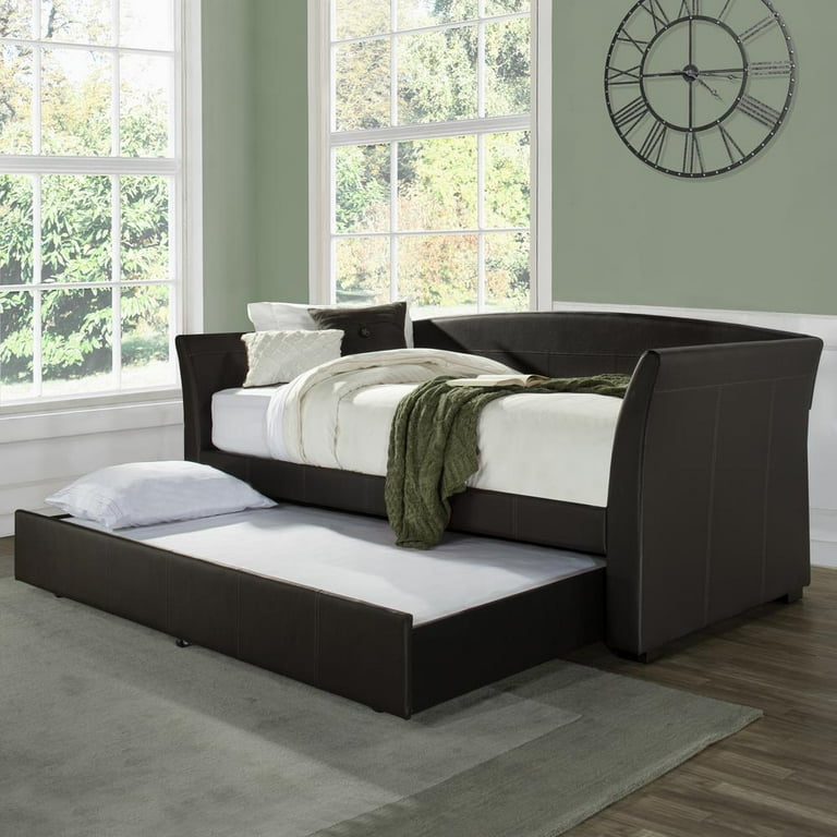 Hillsdale Furniture Montgomery Upholstered Twin Daybed with Trundle Brown