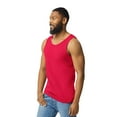 thumbnail image 4 of Gildan Heavy Cotton Tank Top for Men, Classic Fit Bound Neck Sleeveless Tank for Comfort, Red, S, 4 of 5