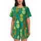 thumbnail image 1 of Fotbe Pineapples1 Conjunto de Pijama Estampado para Mujer, 2 Piezas, Ropa de Dormir con Camiseta de Manga Corta y Shorts Suaves-Small, 1 of 6