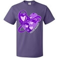 thumbnail image 3 of Inktastic Epilepsy Awareness Purple Ribbon Around Heart T-Shirt, 3 of 5