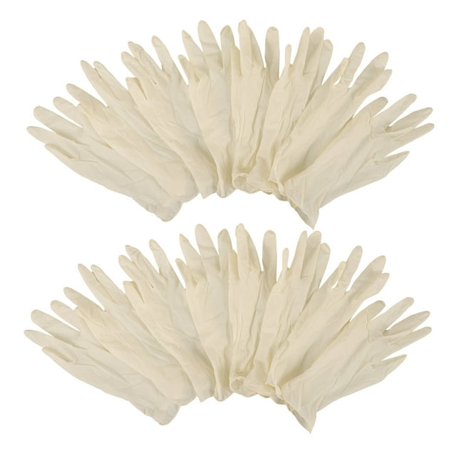Disposable Latex Gloves for Kids Beige Food Grade Material Party Use Small Size 20Pcs