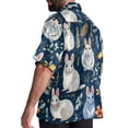 thumbnail image 3 of Cat Men's Poplin Shirt, Casual Short Sleeve Printed Button Down Summer Beach Unisex Shirts, 3 of 6