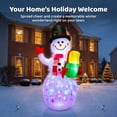 thumbnail image 5 of 5 FT Christmas Inflatable Snowman Outdoor Decoration with Rotating LED Lights, Blow Up Snowman Yard Decor for Xmas Holiday Party Garden Decorations, 5 of 11