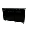 thumbnail image 3 of Heavy Duty Commercial Black Back Bar Cooler with 2 solid doors (24" depth 60" length), 3 of 9