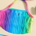 thumbnail image 5 of LUOGENLI Girls Swimsuit with Shorts Size 7 Girls Swimsuits Bikini Set Kids Cutout Bathing Suit Bikini Fashion Top Two Piece Girls' Swimwear Girls Swimsuits Size 6 0-6 Months, 5 of 6