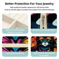 thumbnail image 3 of Cat Square Travel Jewelry Box Earring Necklace Bracelet Holder Organizer Stand Display Case Decorative Storage Box, 3 of 6