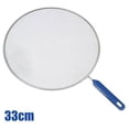 thumbnail image 1 of WRXMIJNHGSA Bakeware Under $10 Blue Handle Kitchen Wok Oil Spillproof Mesh Cover Stainless Steel Explosion Proof Cover Oil Cover, 1 of 1