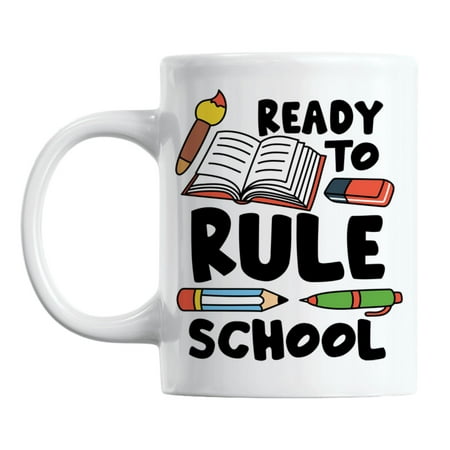 

Ready to Rule School Back-To-School White Ceramic Coffee & Tea Mug (11oz)
