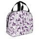 thumbnail image 2 of Easygdp Violets Flowers Bolsa Térmica Premium - Tela Oxford Impermeable, Gran Capacidad, Bolsillo Frontal, Unisex para Trabajo, Escuela, Actividades al Aire Libre y Picnics, 2 of 8