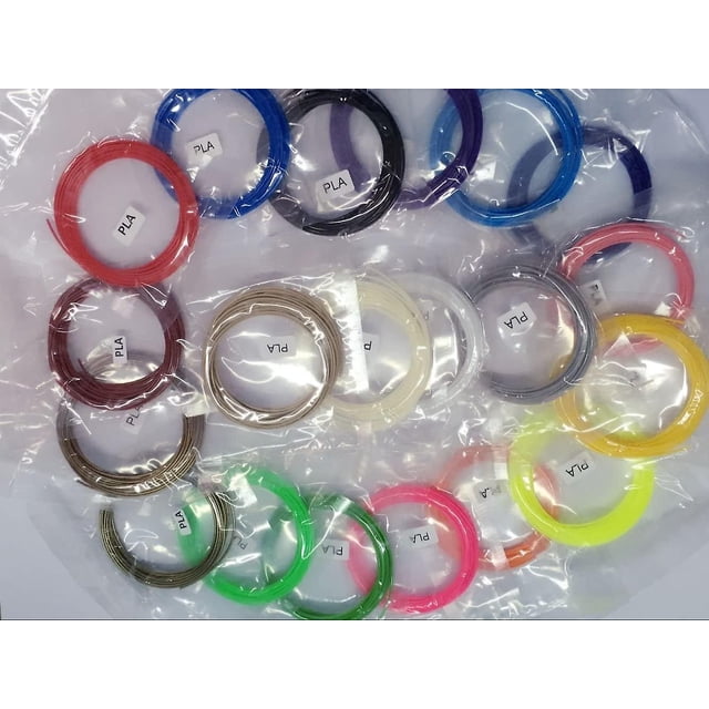 3D Pen PLA Filament 1.75mm PLA/ABS 3D Pen Refills Pack of 20 in Total 20 Colors 100M (PLA)