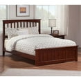 thumbnail image 2 of Leo & Lacey Queen Wood Foundation Bed with Matching Footboard in Walnut, 2 of 6