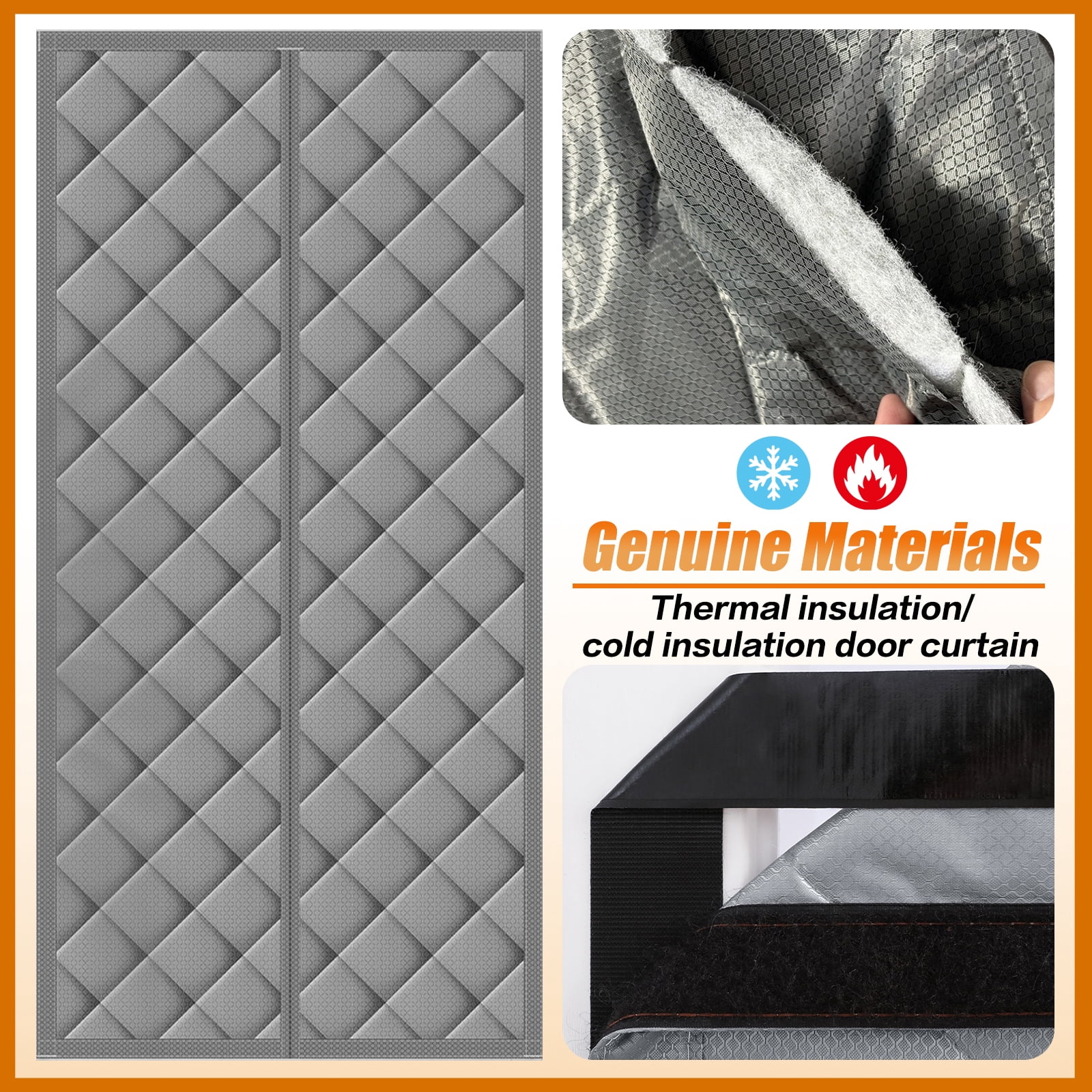 Winter Magnetic Thermal Insulated Door Curtain Fits Door Size 32" X 80" Insulation Cover Blanket Insulation Cloth Thicken Cotton as Privacy Temporary to Soundproof
