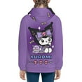 thumbnail image 2 of Sanrio Kuromi Kids' Hoodie 3d Print Sweatshirt Soft Pullover Hooded With Big Pockets Fans Gifts For Boys Or Girls X-Large, 2 of 7