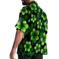 thumbnail image 3 of Saint Patrick's Day Men's Casual Button Down Short Sleeve Hawaiian Printed Summer Beach Shirts, 3 of 6